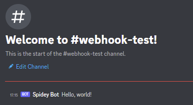 The webhook that was sent